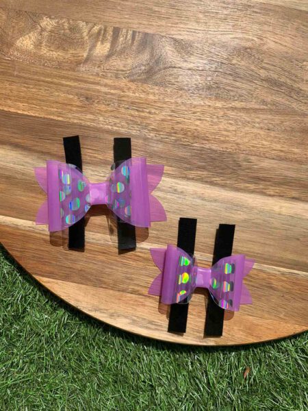 Hondenstrik purple polka dot