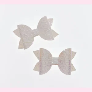 Strikjes set wit met patroon